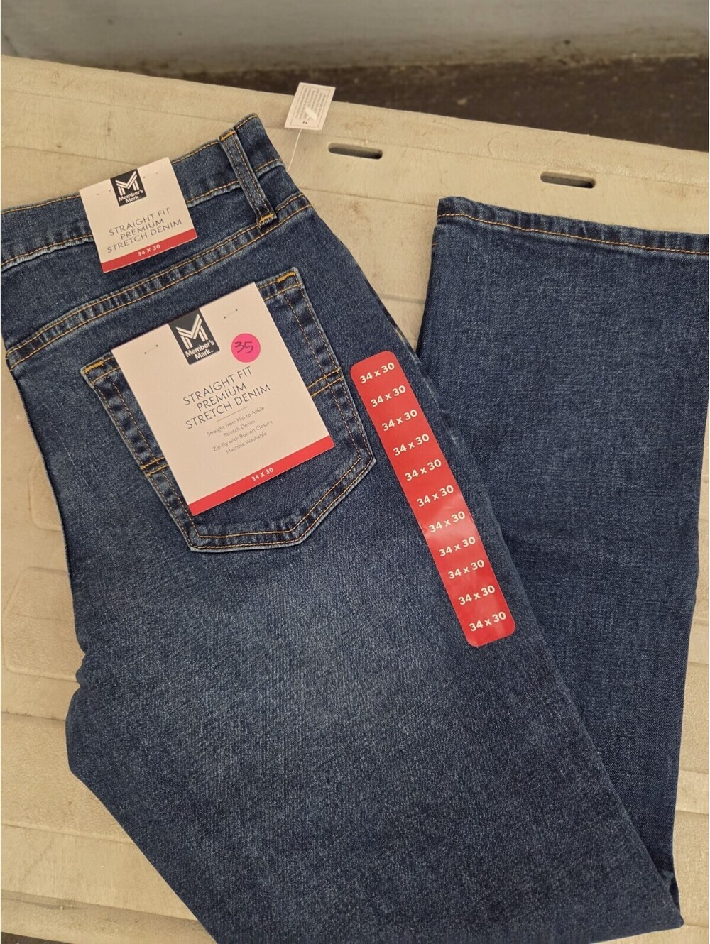 Straight fit premium stretch denim 34/30 Jeans